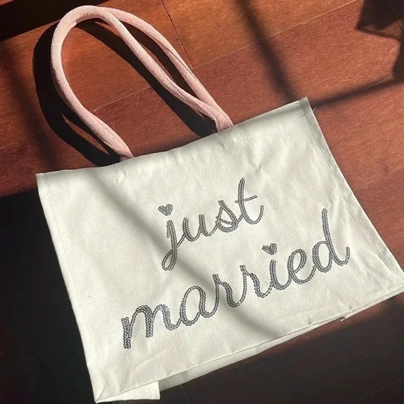 EUC Just Married Tote Bag - Picture 1 of 5